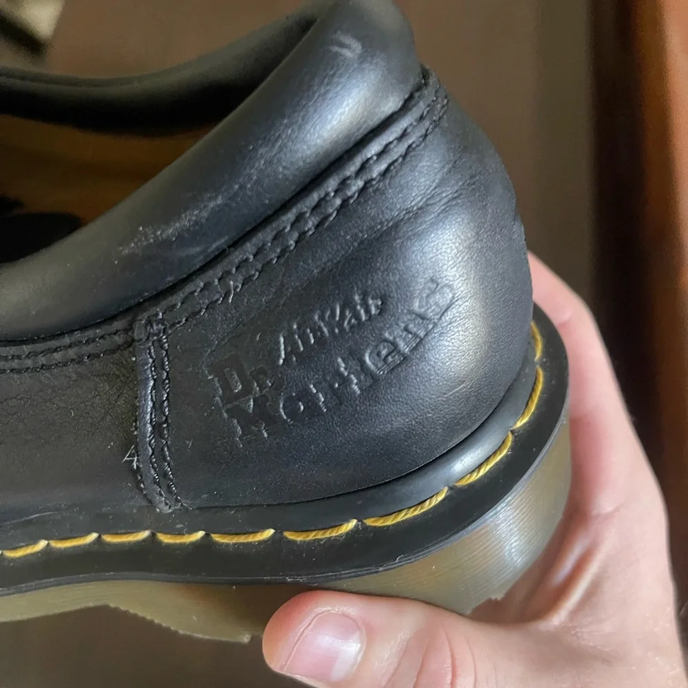 UNISEX Dr. Marten’s Nappa Leather Causal Shoes BLACK Men’s 10 - Picture 6 of 7